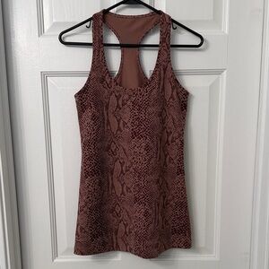 Lululemon Athletica Brown Snake Print Tank Top